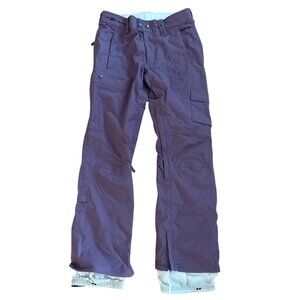 Burton Ski Pants Womens Sm Purple Mauve The White Collection Dryride Pull On